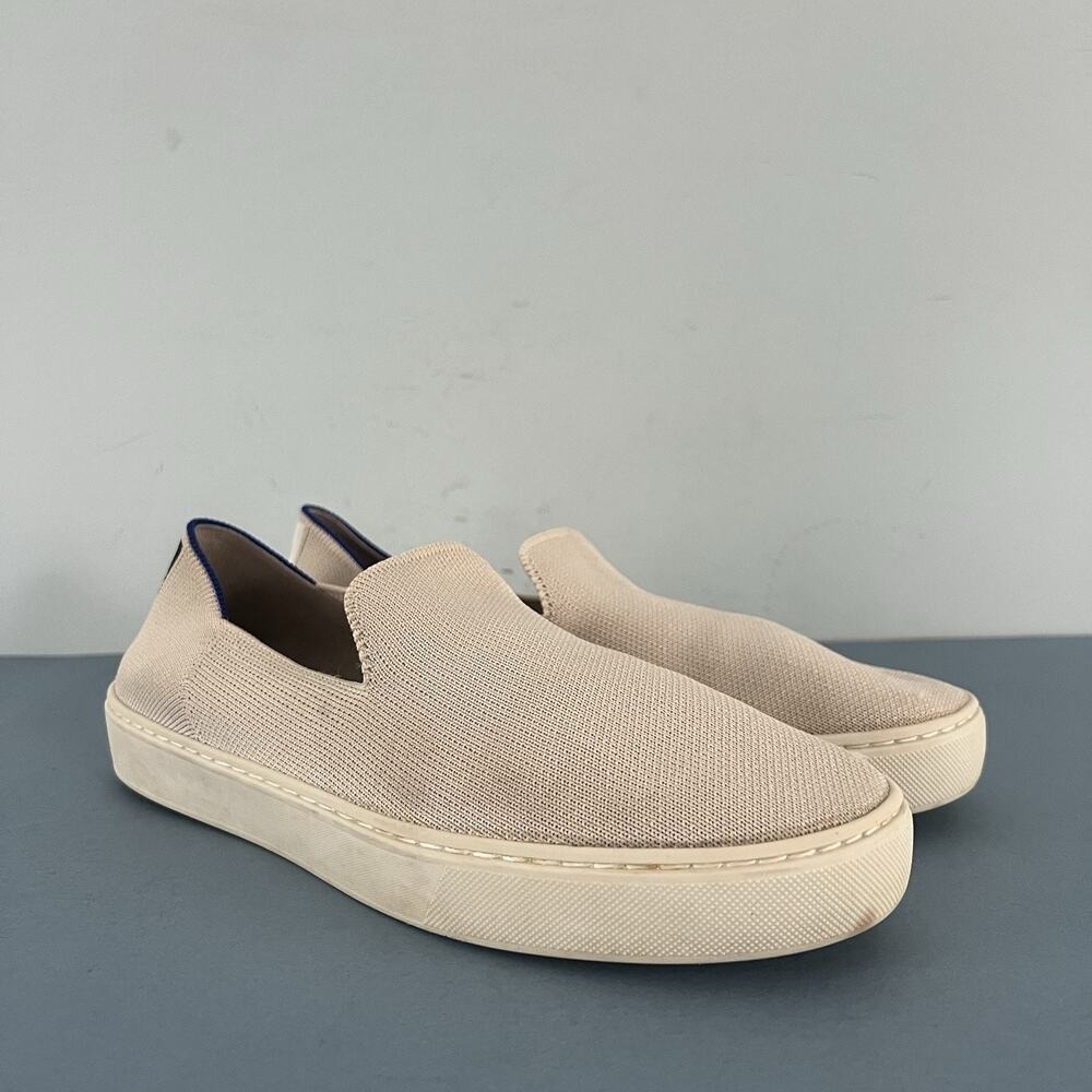 Rothy's The Original Slip On Sand Beige Washable Knit Sneakers - Picture 2 of 10